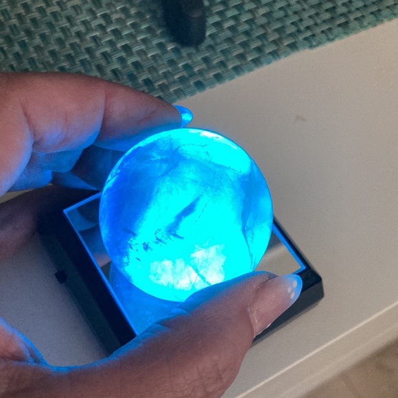 Fluorite Sphere 7” dim beautiful - Picture 6 of 11